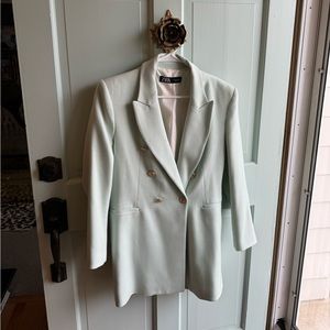 Zara mint blazer jacket